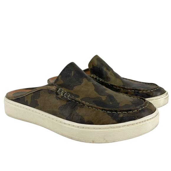 SOFFT Somers III Slide Slip On Sneaker Camo Leather Mule Size 8.5 - Picture 1 of 11